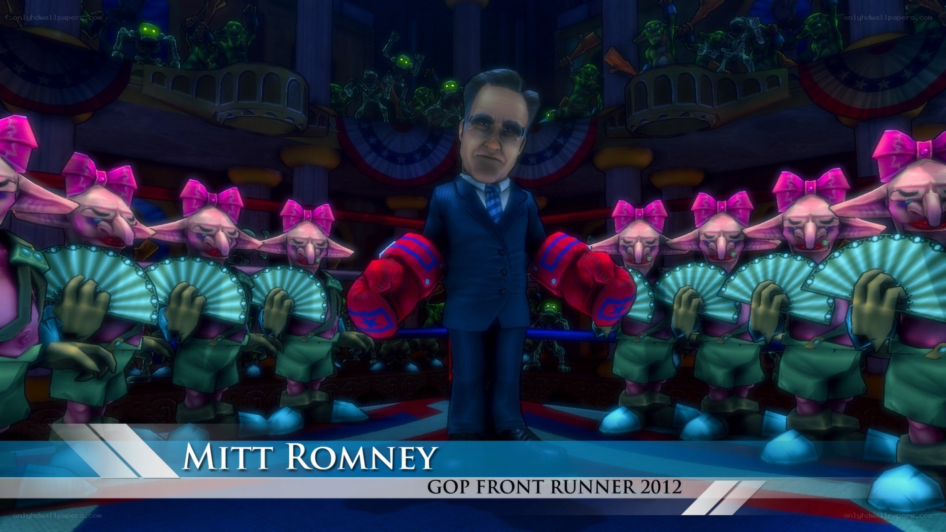 Mitt Romney in a cartoon