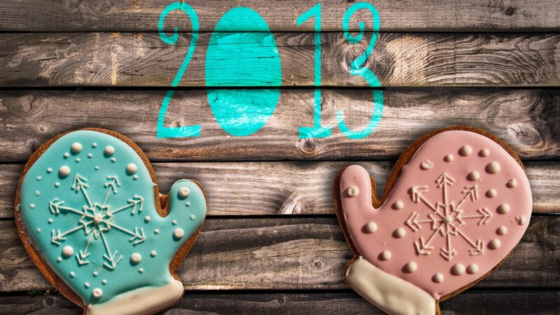Mitten-shaped Cookies — Teal