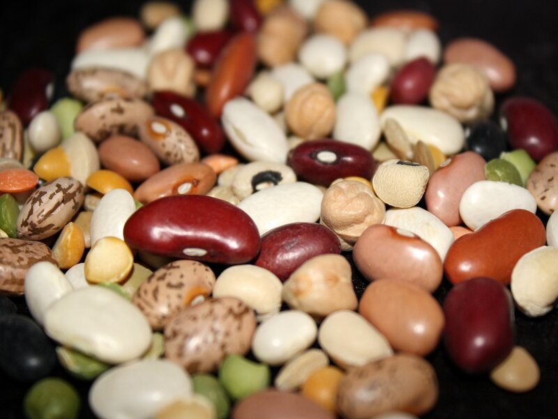 Mixed Beans on Black