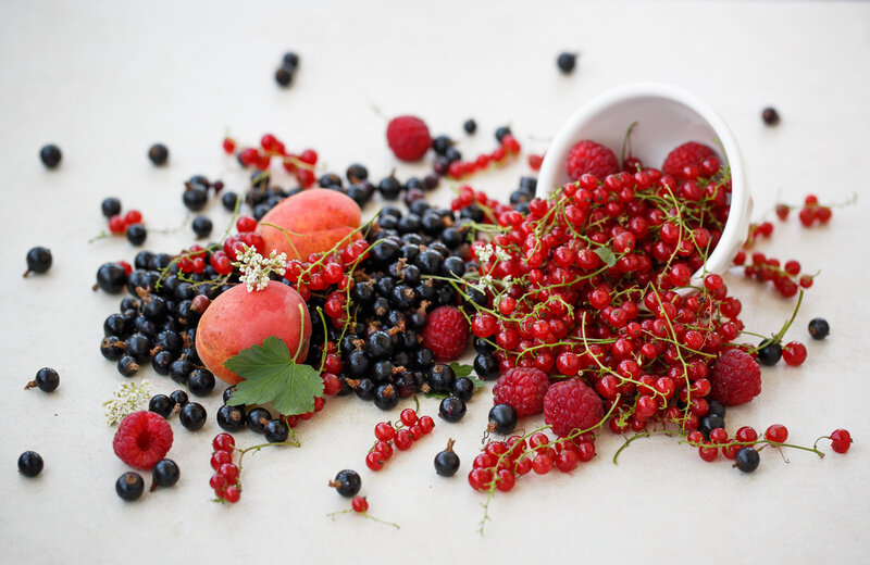 Mixed Berries and Peaches