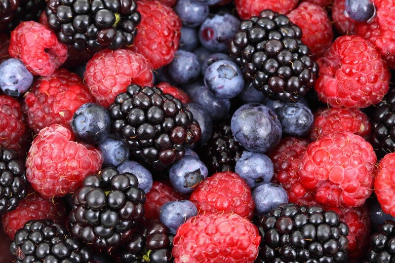 Mixed Berries Close-up — Red, Fresh