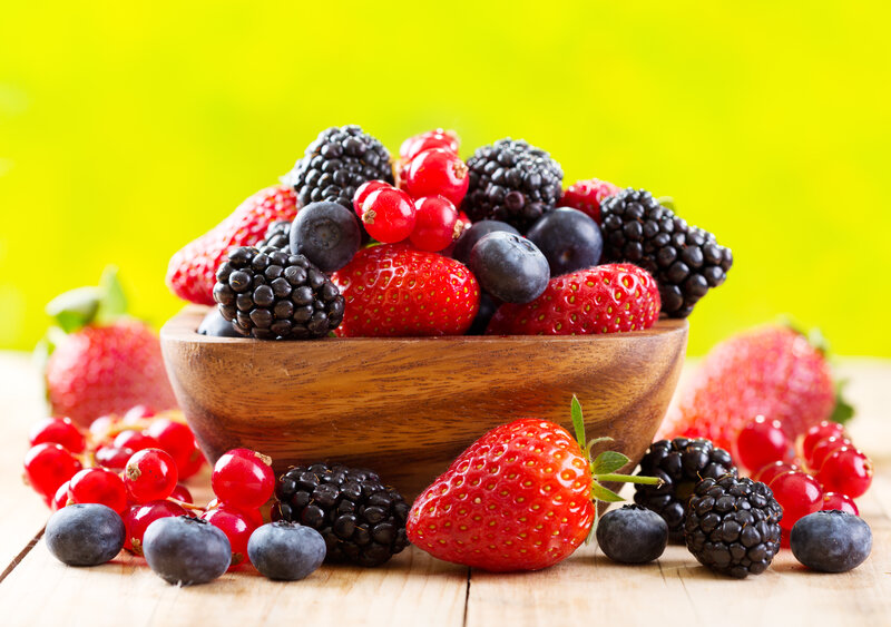 Mixed Berries in a Bowl — Red, Fresh, Photograph