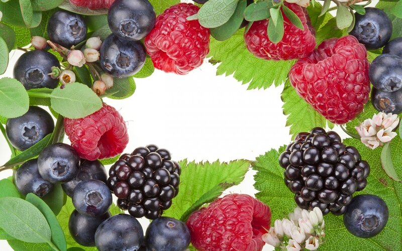 Mixed Berries in a Wreath