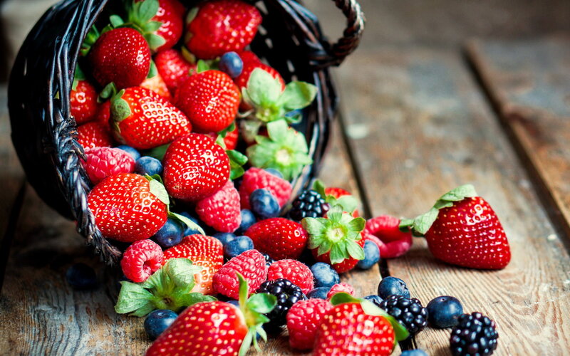 Mixed Berries in Basket