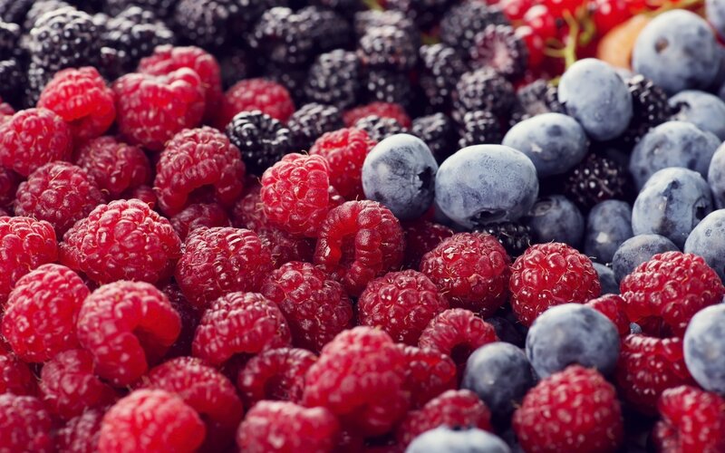 Mixed Berries in Pile