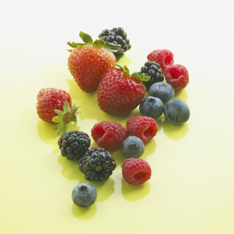 Mixed Berries on Surface