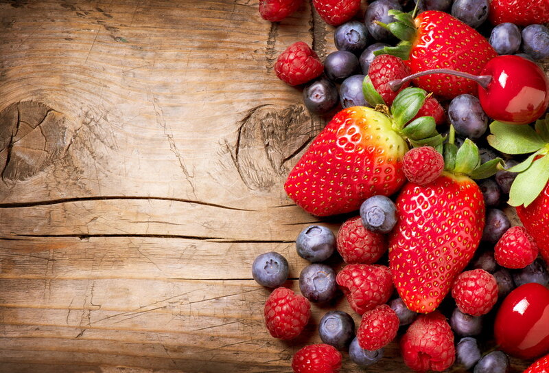 Mixed Berries on Wood