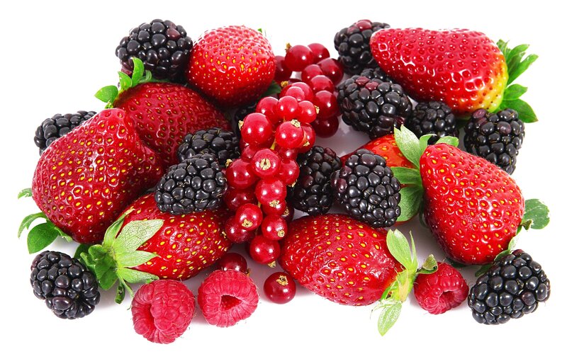 Mixed Berries — Red, Fresh, Photograph, Strawberries, Blackberries