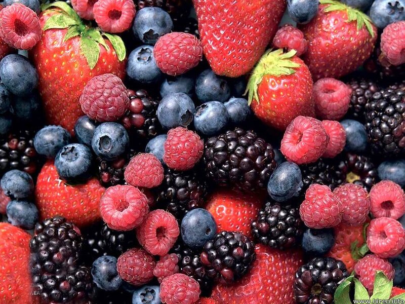 Mixed Berries — Red, Fresh, Photograph, Strawberries, Raspberries