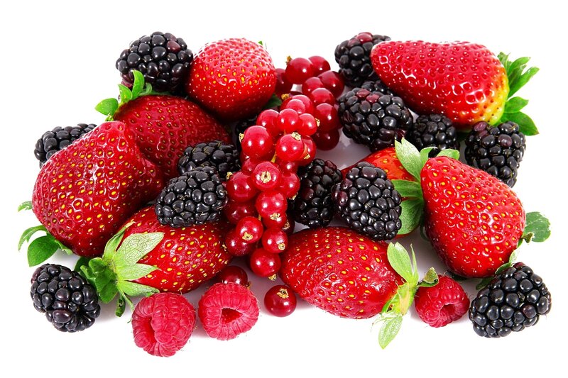 Mixed Berries — Red, Fresh, Photograph, Strawberries