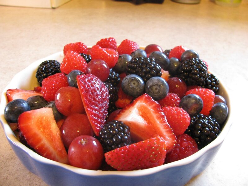 Mixed Berry Fruit Salad — Red