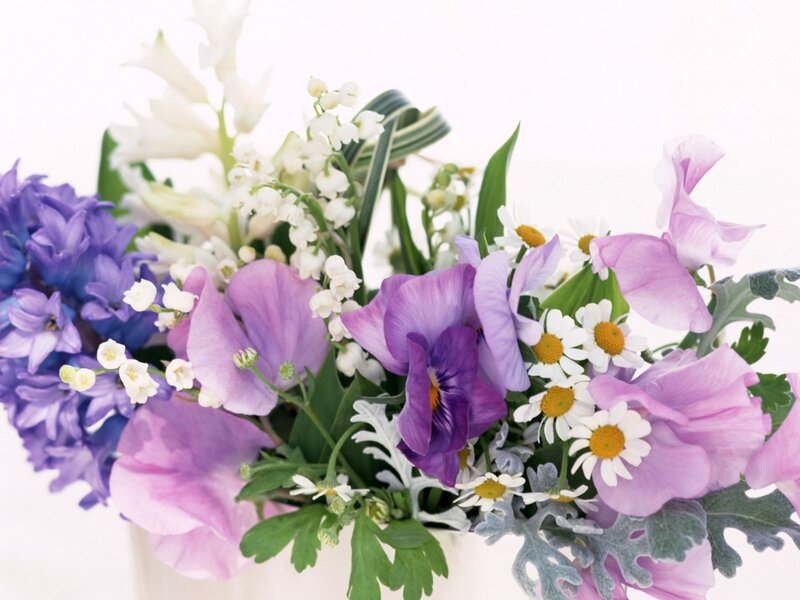 Mixed Flower Bouquet — Purple