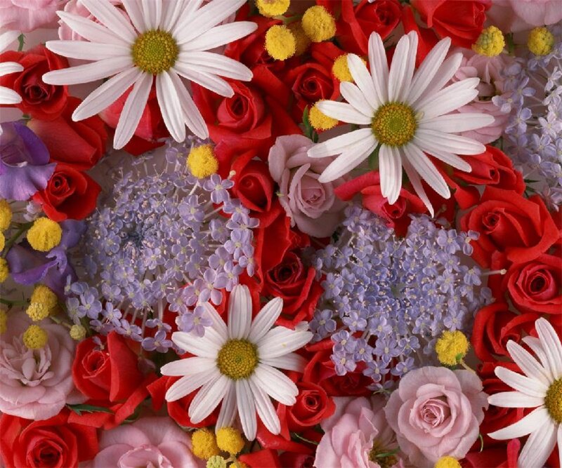 Mixed Flower Bouquet — Red