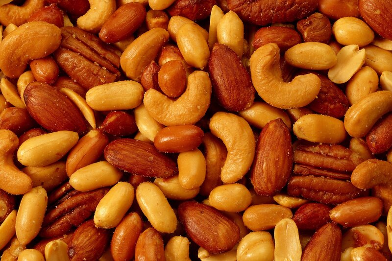 Mixed Nuts Close-up — Brown
