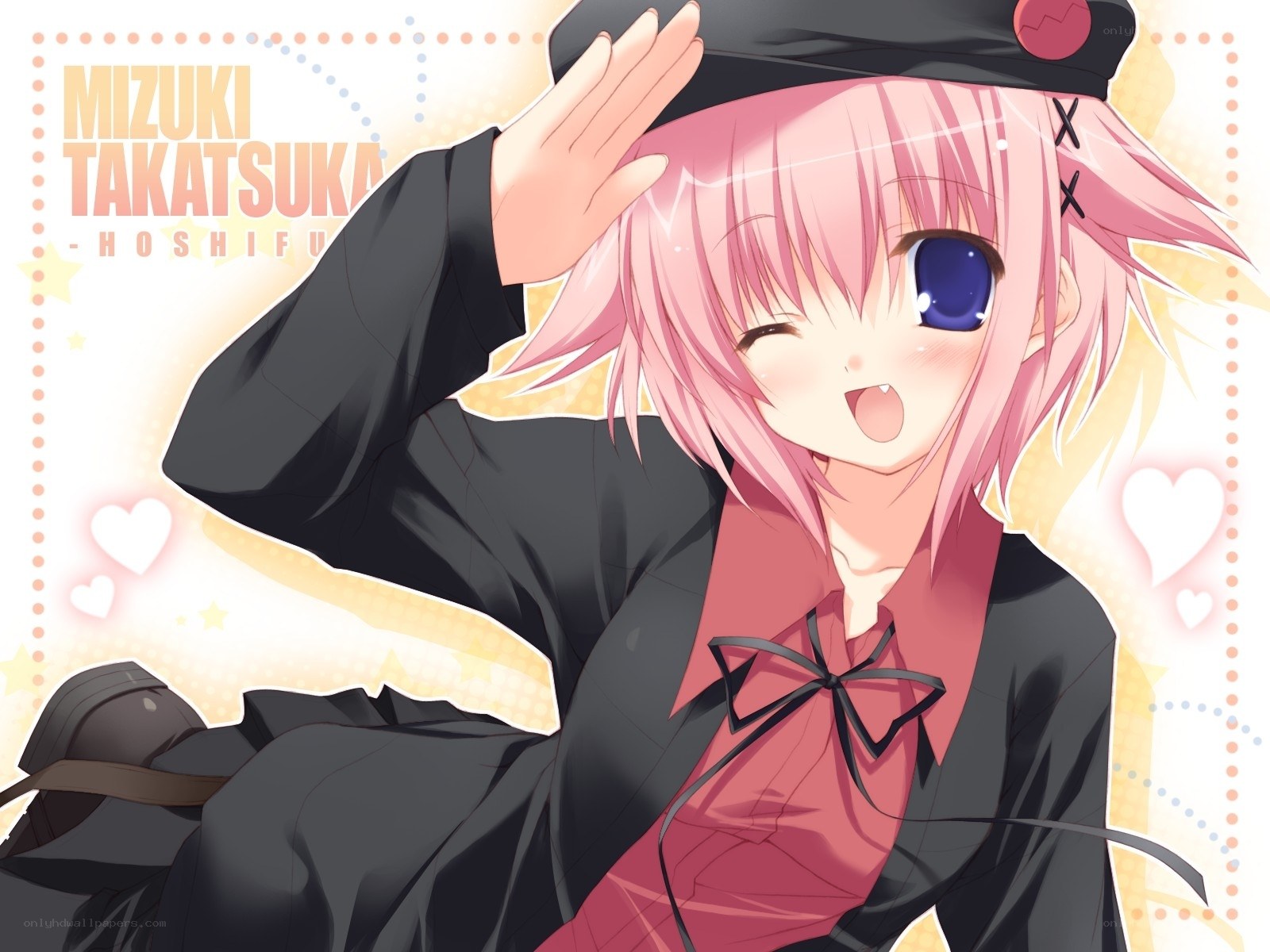 Mizuki Takatsuka saluting