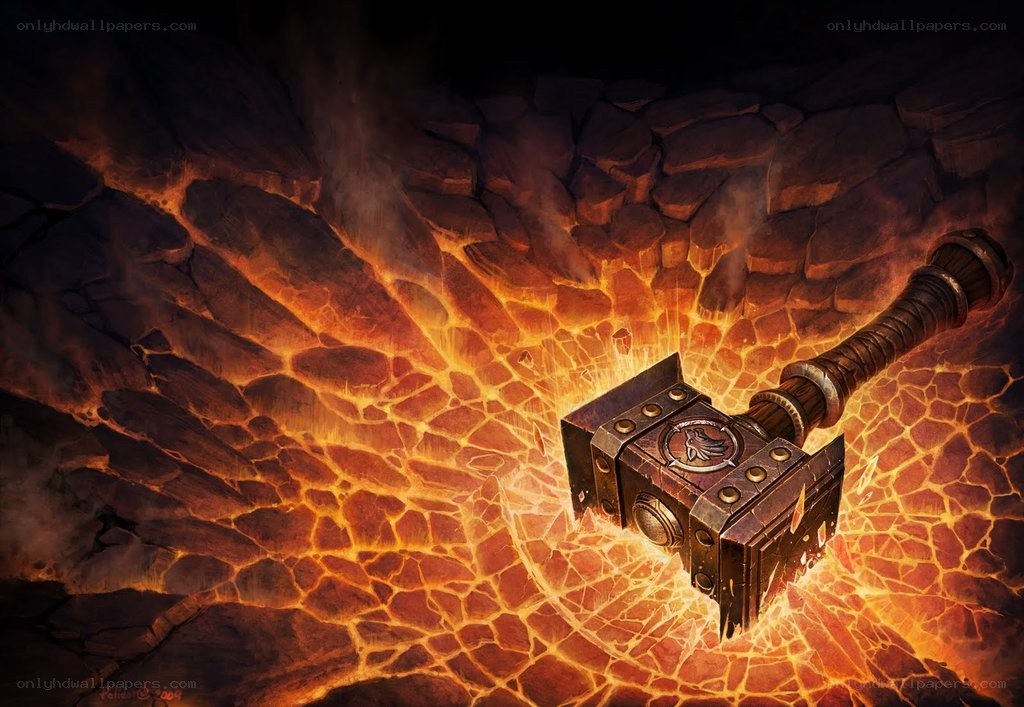 Mjolnir in molten rock