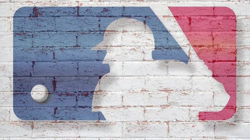 MLB Logo on Brick Wall