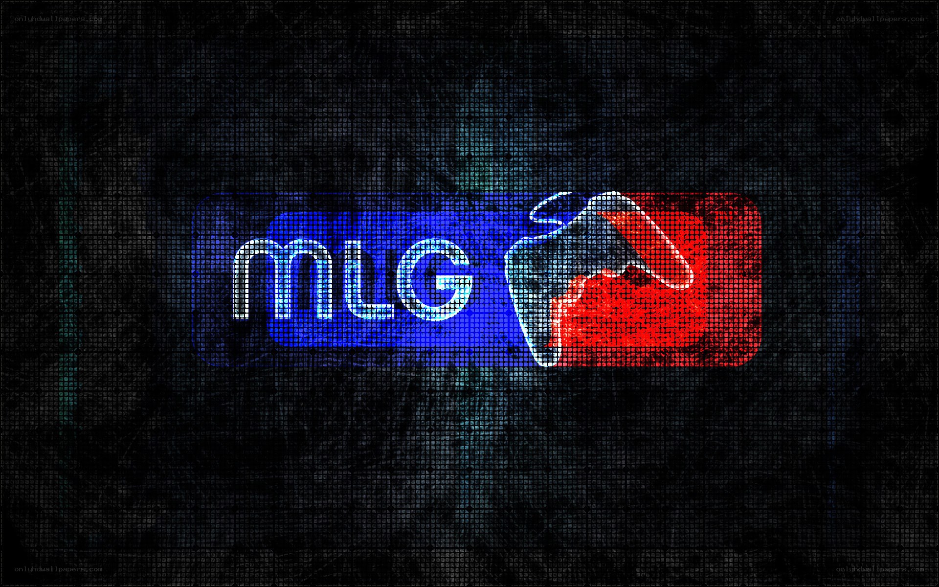 MLG logo on dark background