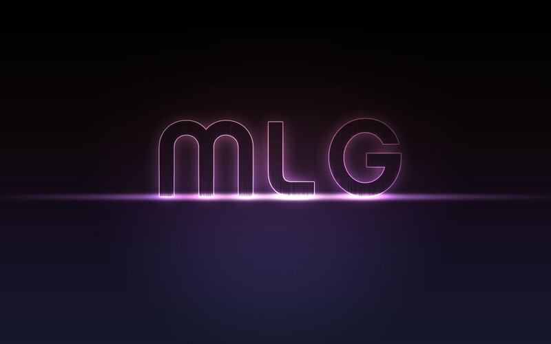 MLG logo with neon effect
