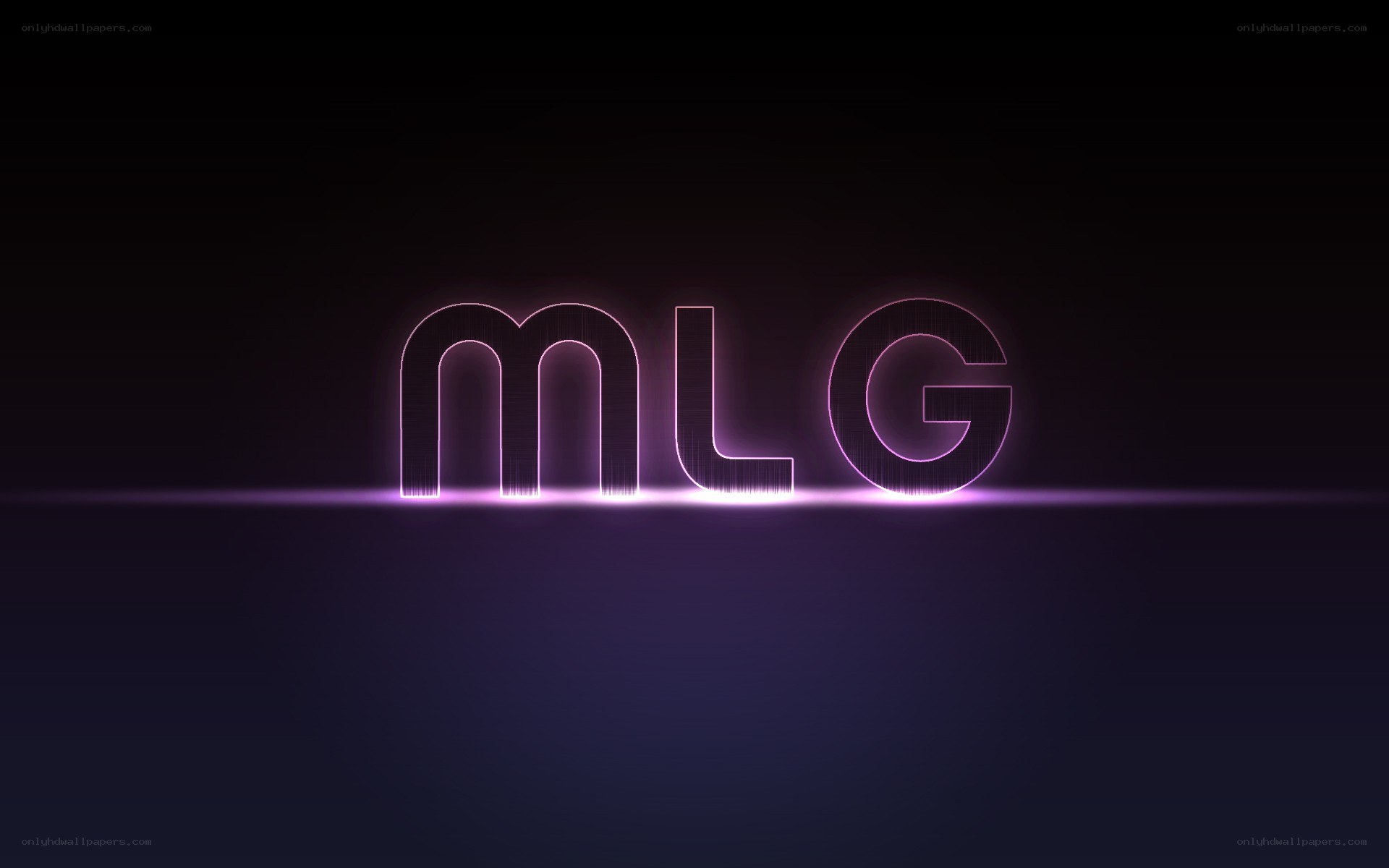 MLG logo with neon effect