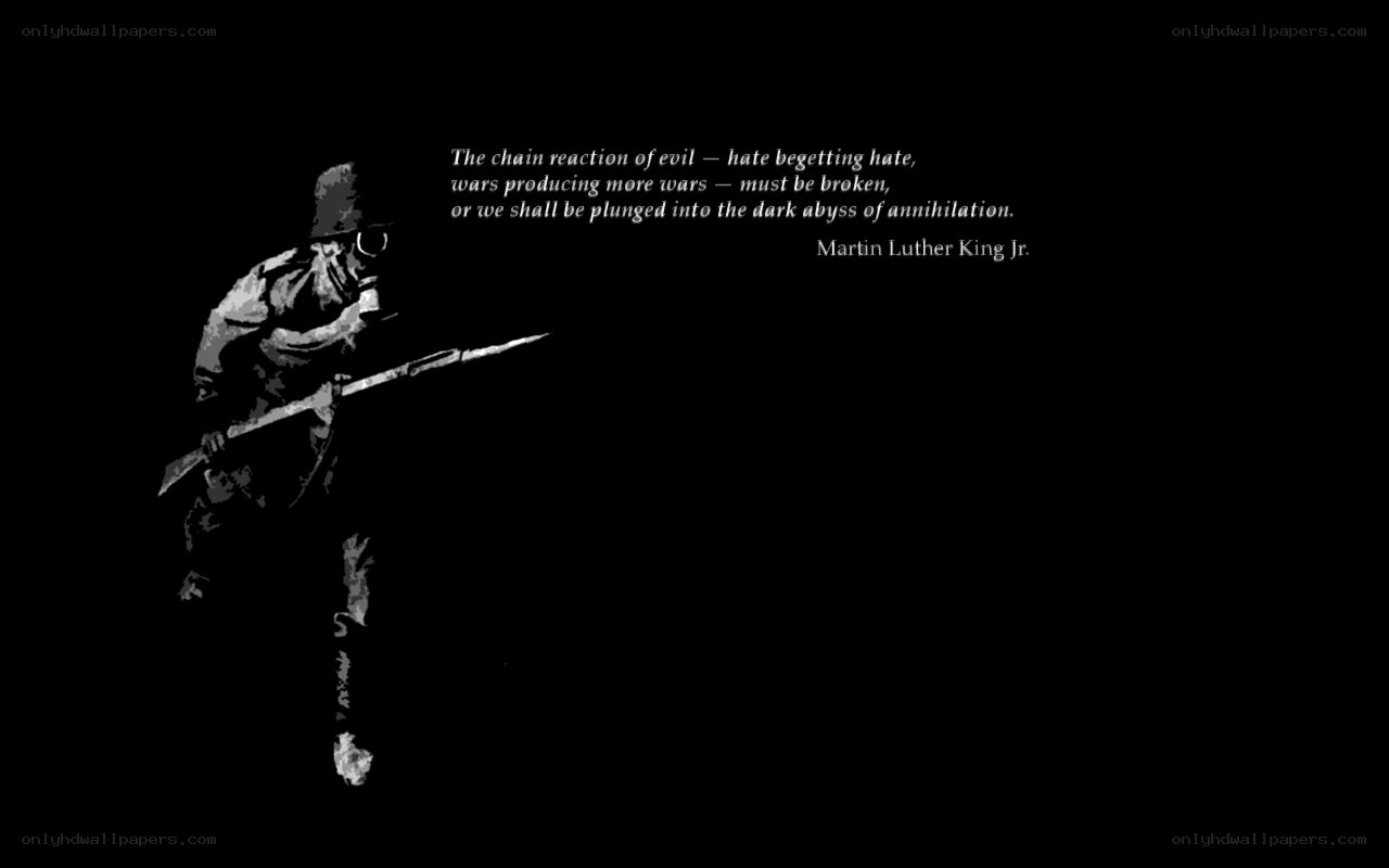 MLK quote with soldier image