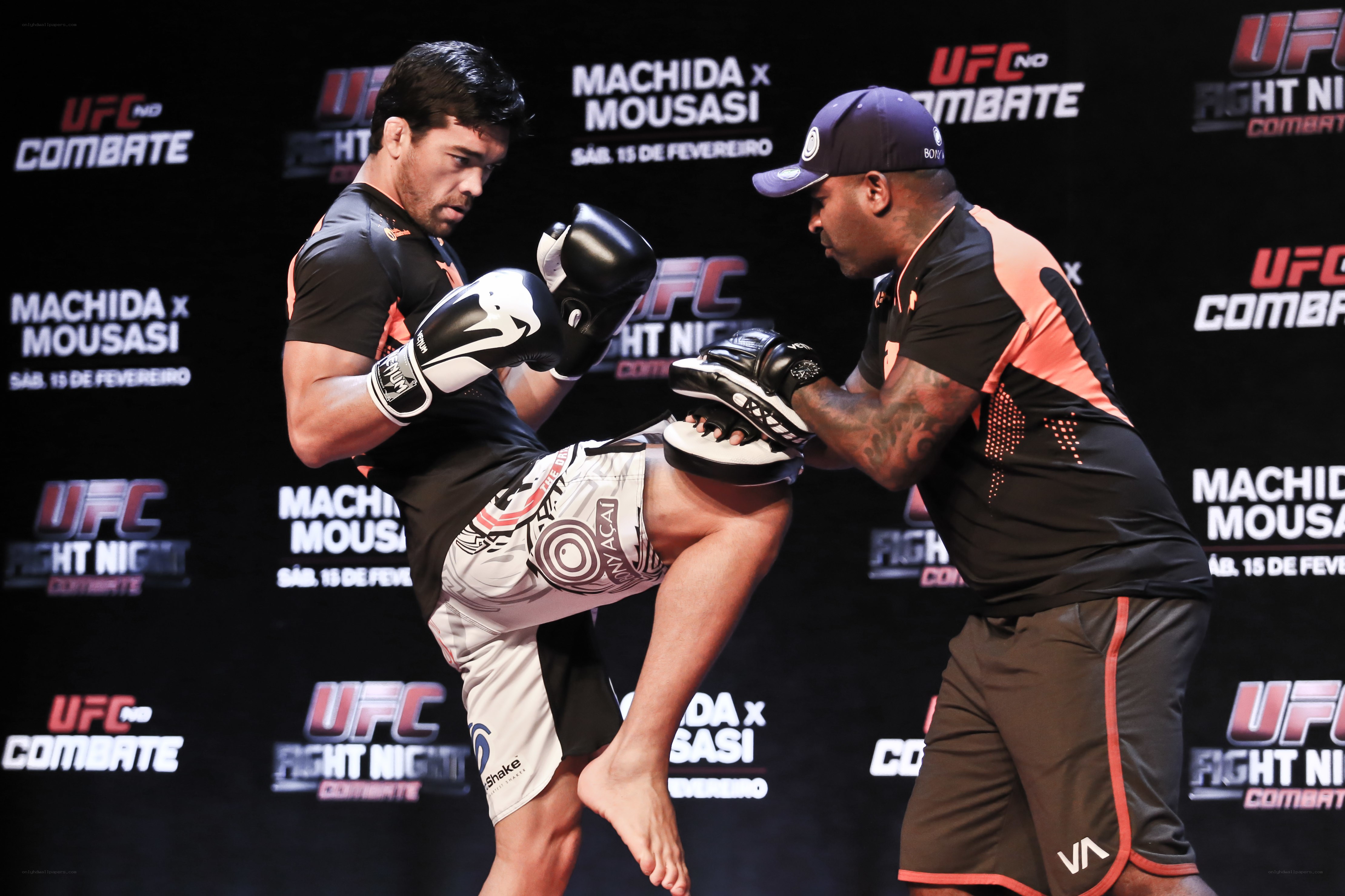 MMA fighter training kick