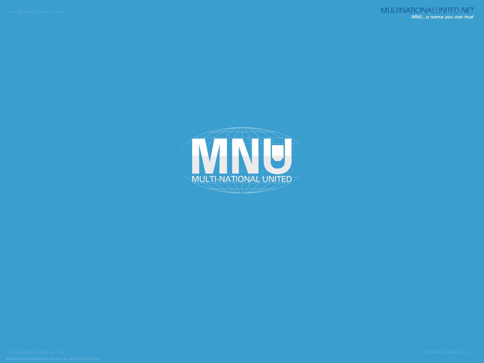 MNÜ logo on blue background