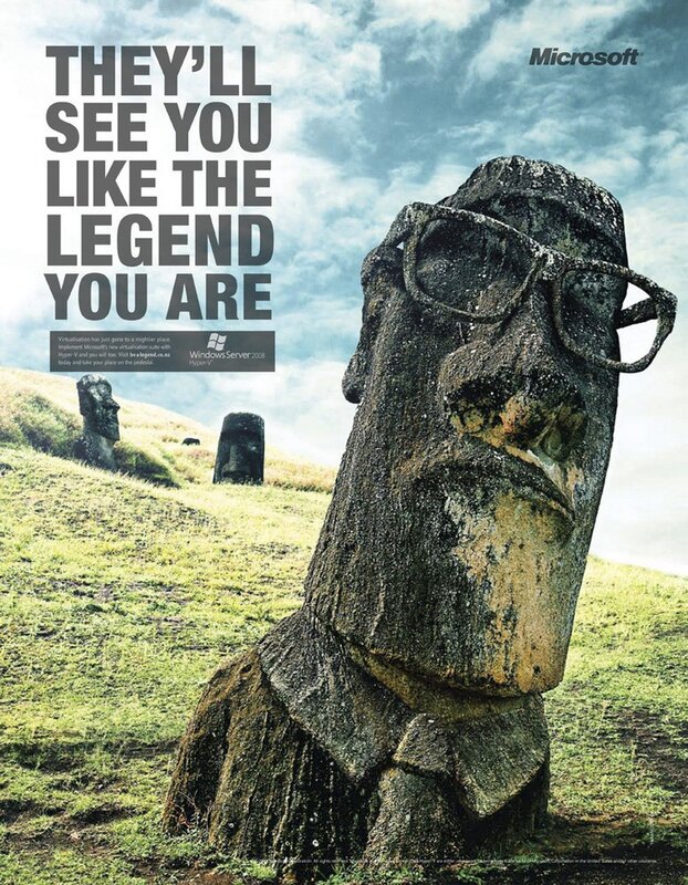 Moai statue with glasses