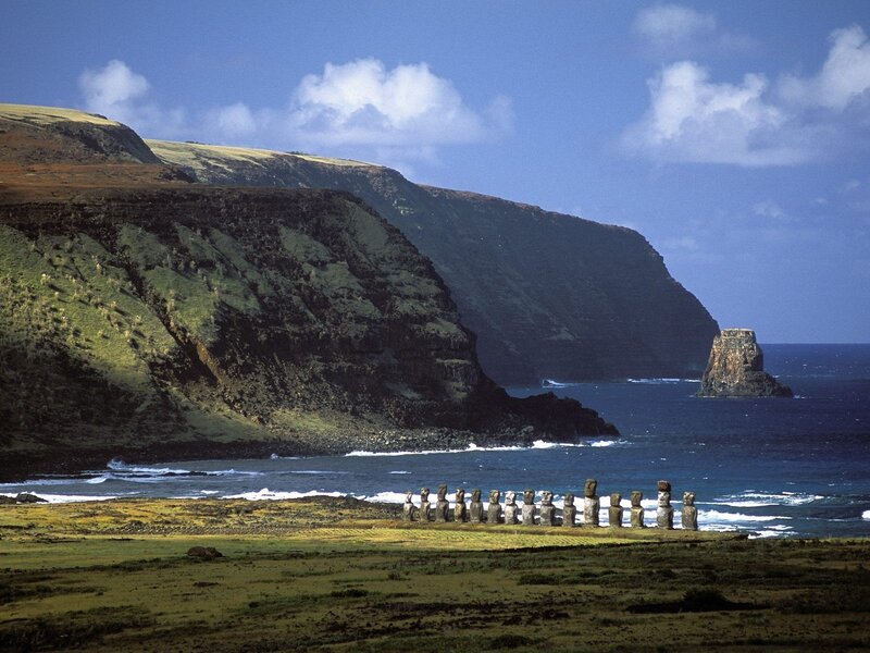 Moai statues at Ahu Tongariki