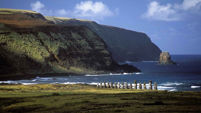Moai statues at Ahu Tongariki