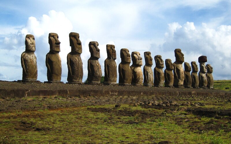 Moai statues at Ahu Tongariki