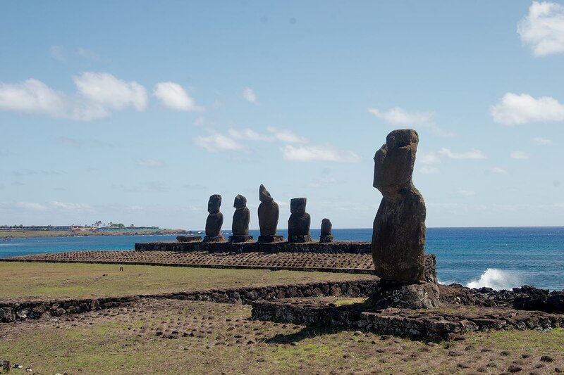 Moai statues at Ahu Tongariki