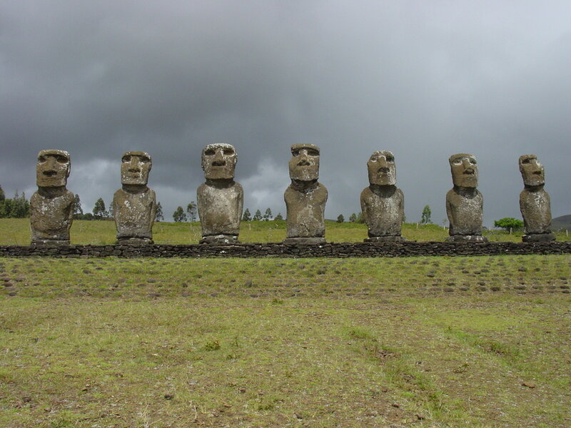 Moai statues at Ahu Tongariki