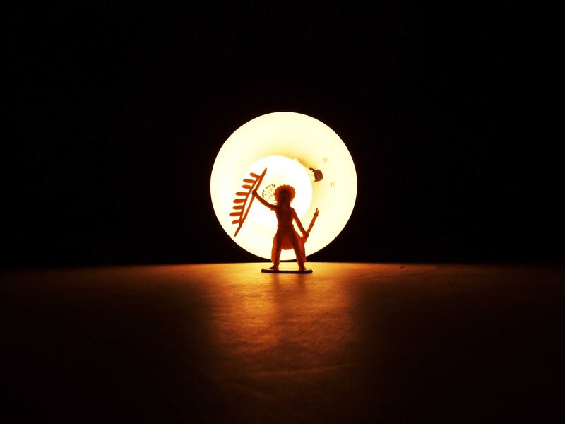 Moana figurine with light backdrop