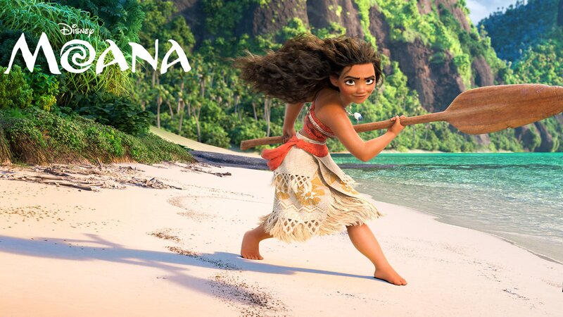 Moana Running on Beach