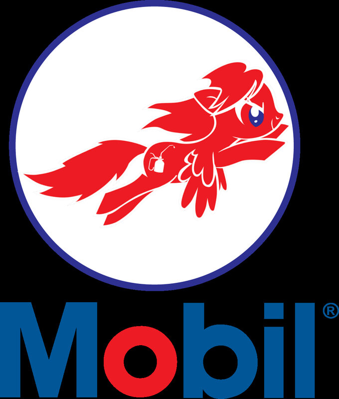 Mobil logo with My Little Pony