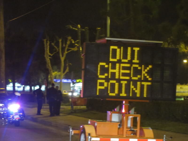 Mobile DUI Checkpoint Sign
