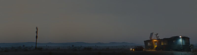 Mobile Home in Desert — Gray