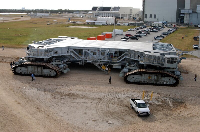 Mobile launcher platform at space center