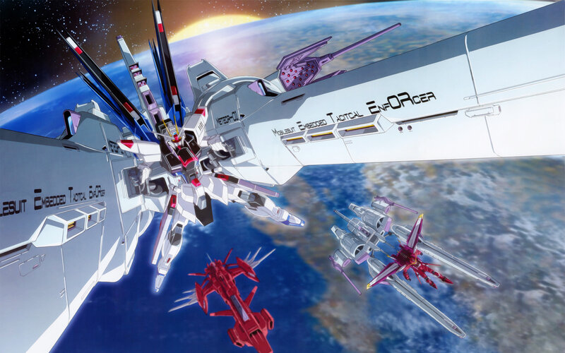 Mobile Suits in Space