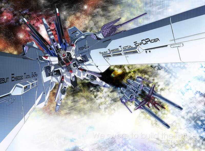 Mobile Suits in Space — White