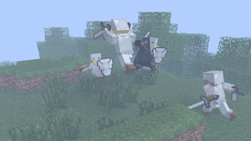 Mobs in Grassy Field