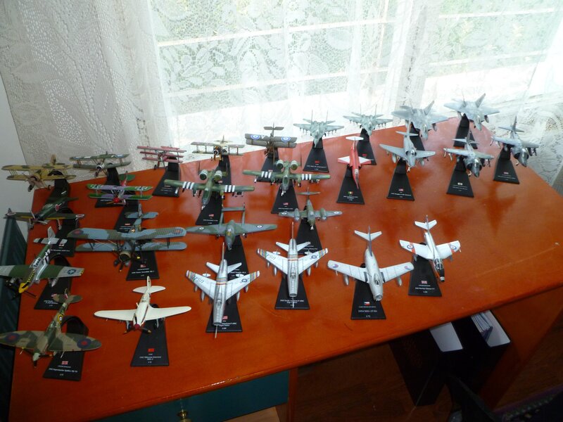 model airplanes on a table
