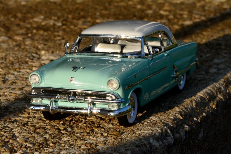 Model Car on Gravel — Teal