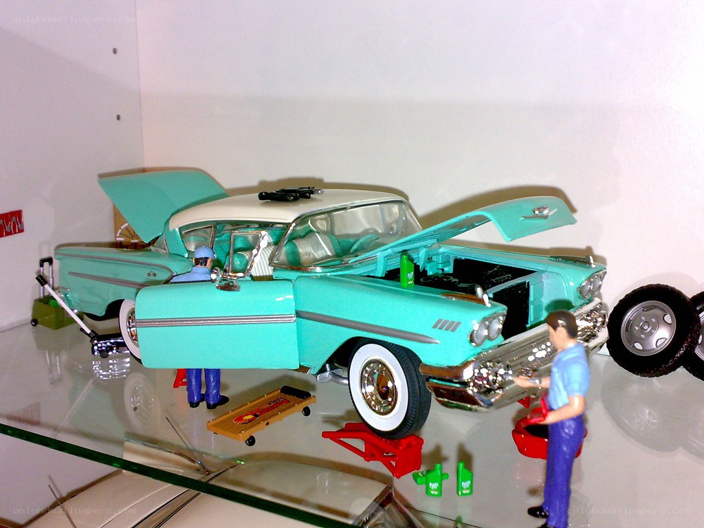 model car repair scene
