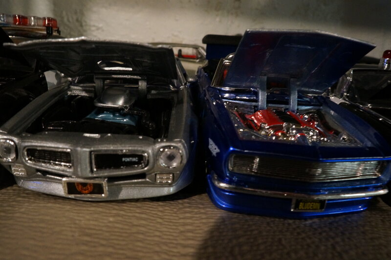 Model Cars with Open Hoods