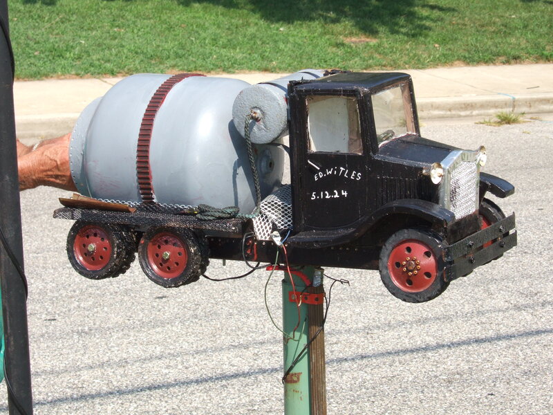 Model Cement Truck Mailbox