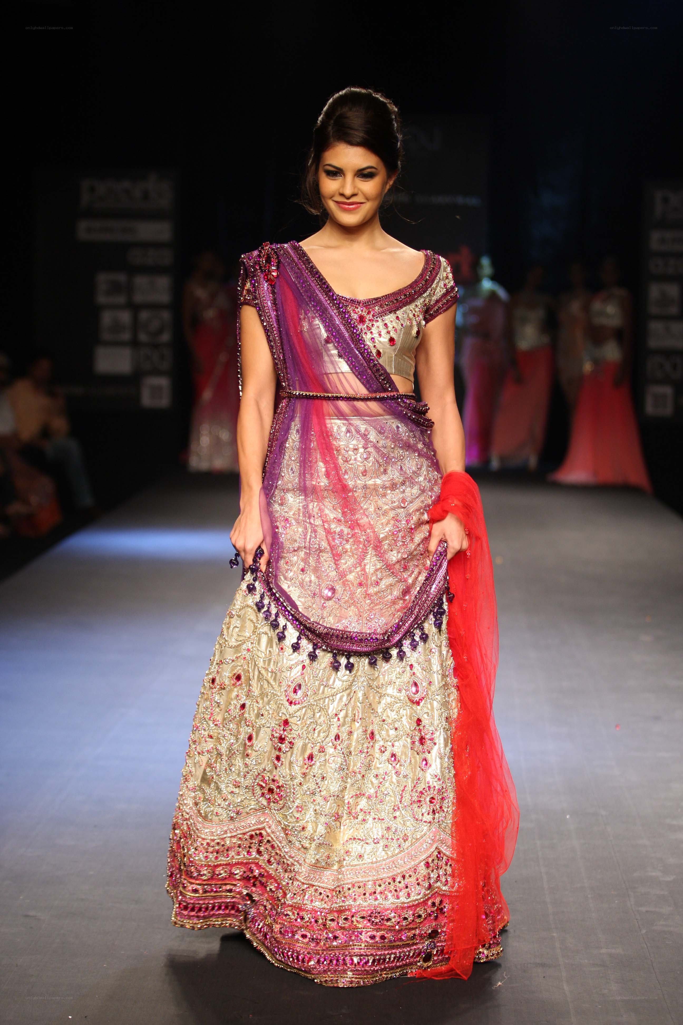 Model in a colorful lehenga