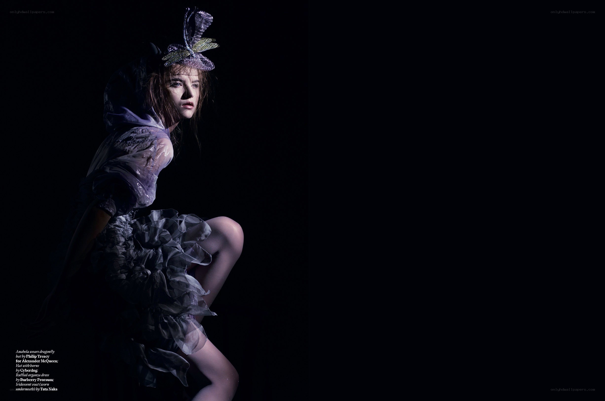 model in avant-garde fashion