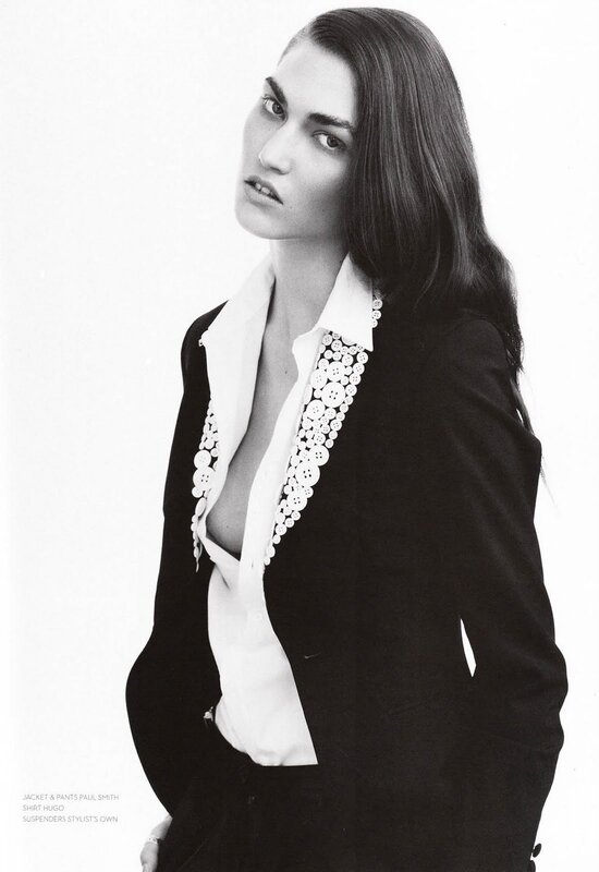 model in black and white fashion